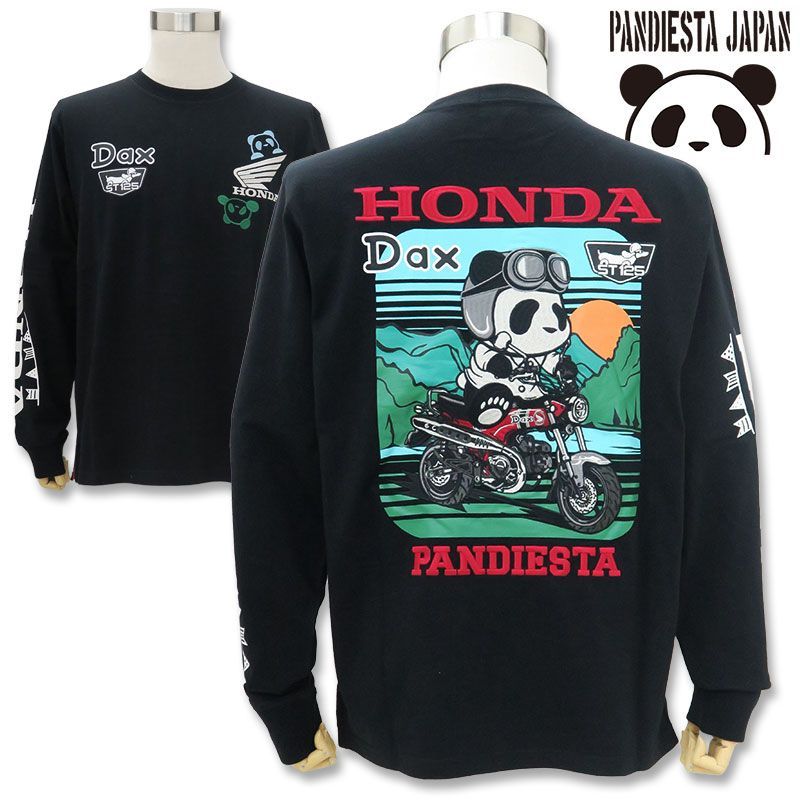 パンディエスタ 長袖Tシャツ HONDA ホンダコラボ 533504 黒 012 L XL XXL パンダ PANDIESTA