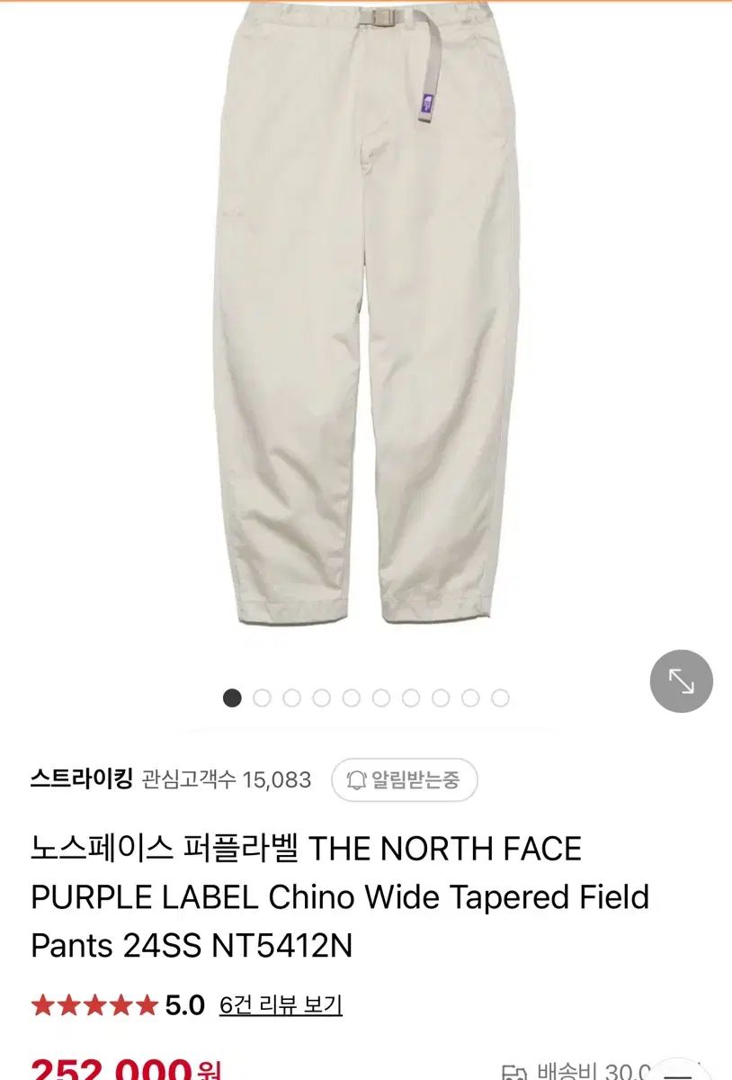 34 THE NORTH FACE(ザノースフェイス) パープルレーベル ワイド テーパード チノ パンツ