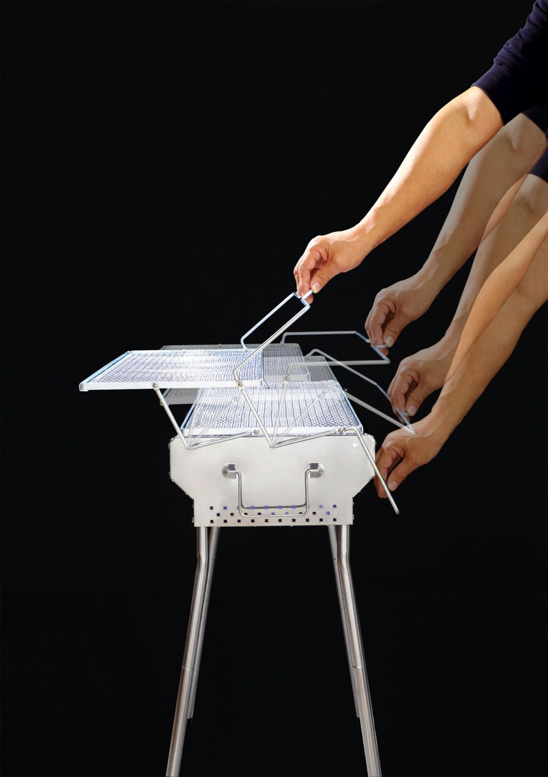 在庫処分】LIFE) バーベキュー BBQ 炭足しカンタンステンレス