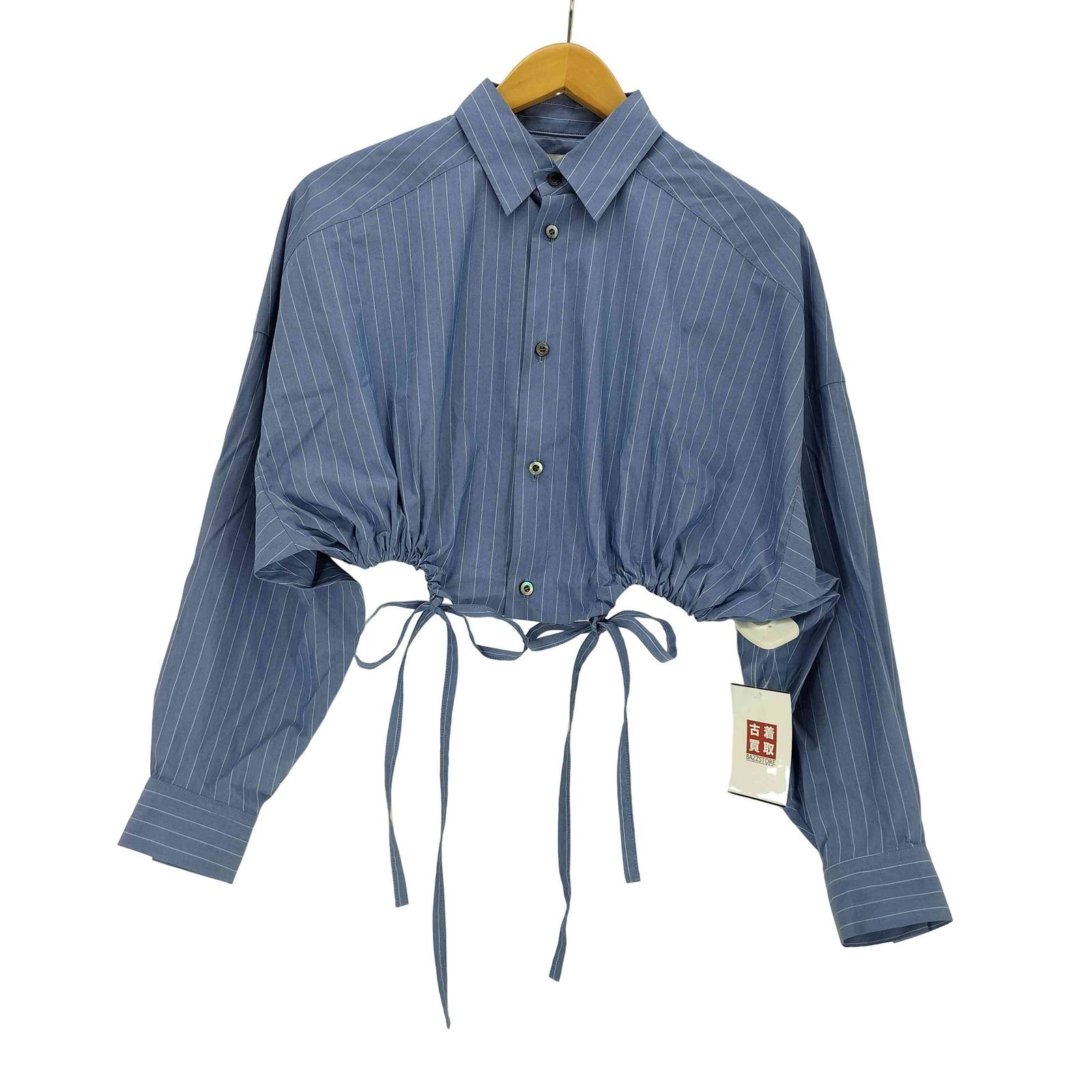UJOH / ウジョー | Cropped Shirt コットン クロップド シャツ | 2 | ブルー/ホワイト | レディース ウジョー Ujoh Cropped Shirt レディース 2 - メルカリ