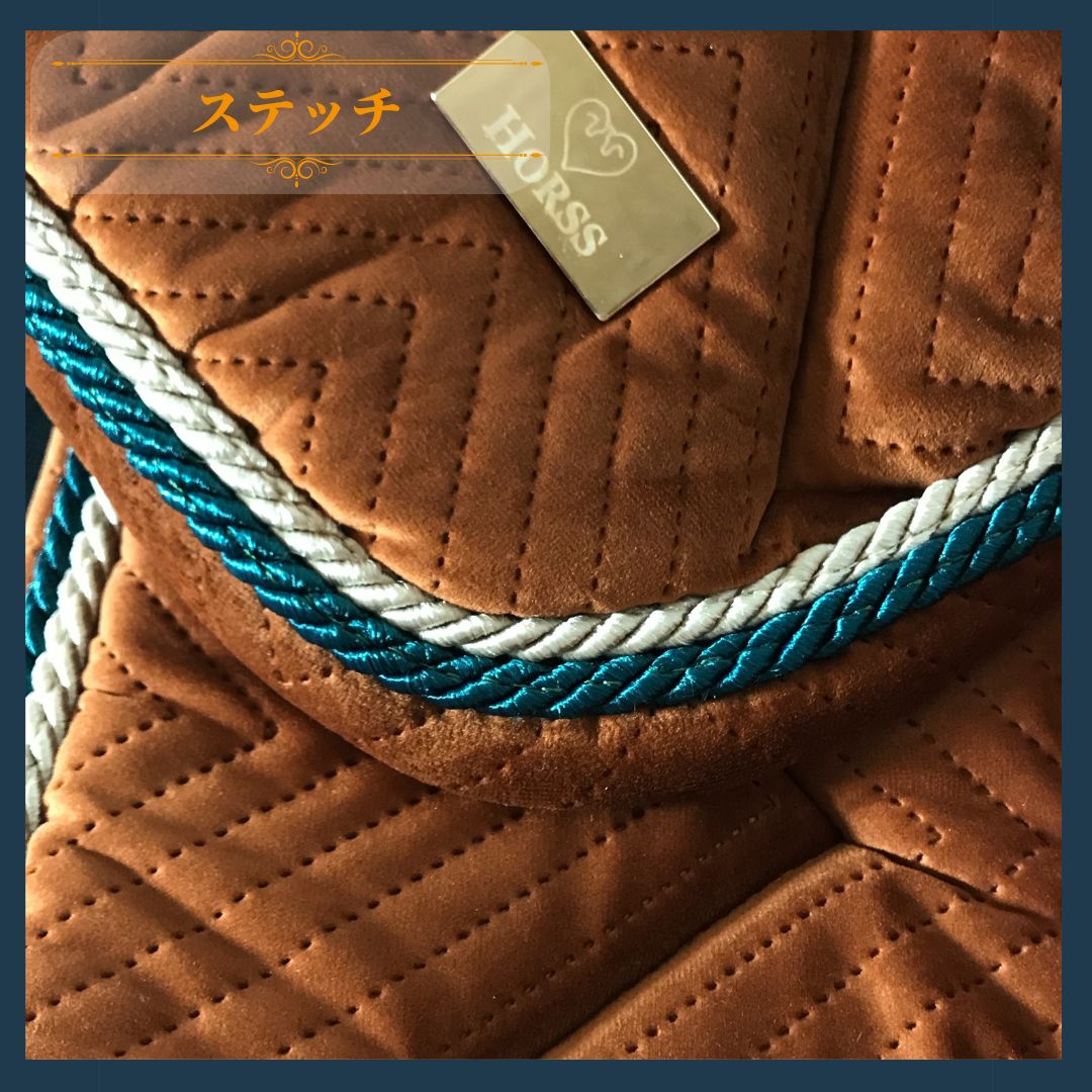 新品 乗馬 ゼッケン シナモン HORSS ベルベット 総合 障害 乗馬