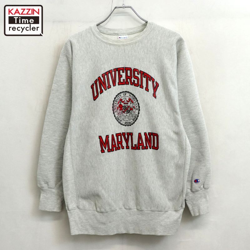 90s USA製 vintage Champion 3段プリント カレッジ リバースウィーブ 