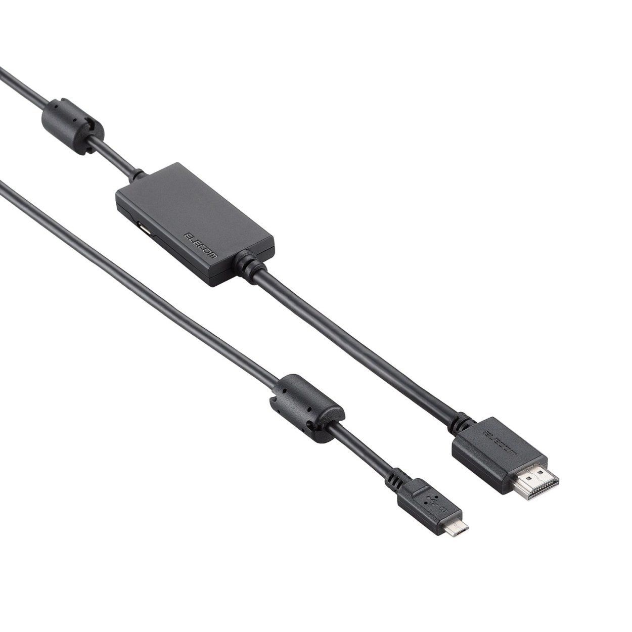 ELECOM MHL3.0変換ケーブル 2.0m ブラック MPA-MHL3HD20BK [2m]