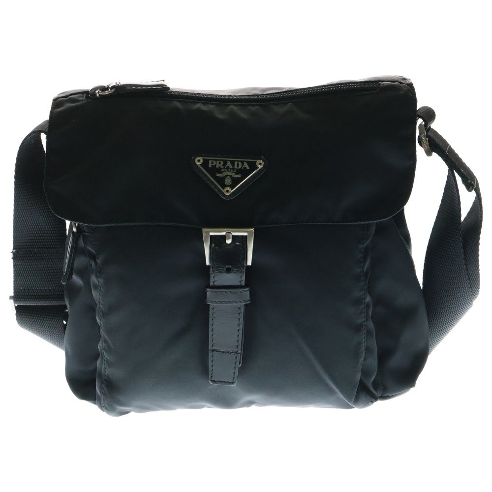 PRADA (プラダ) テスートナイロン レザー トライアングルロゴ