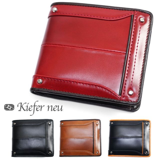 二つ折り財布 メンズ Kiefer neu キーファーノイ Ciao チャオ レザー