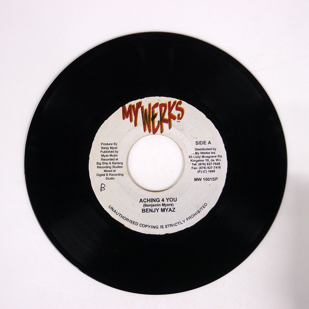 ジャマイカ盤 BENJI MYAZ/ACHING 4 YOU/MY'WERKS MW1001SP 7