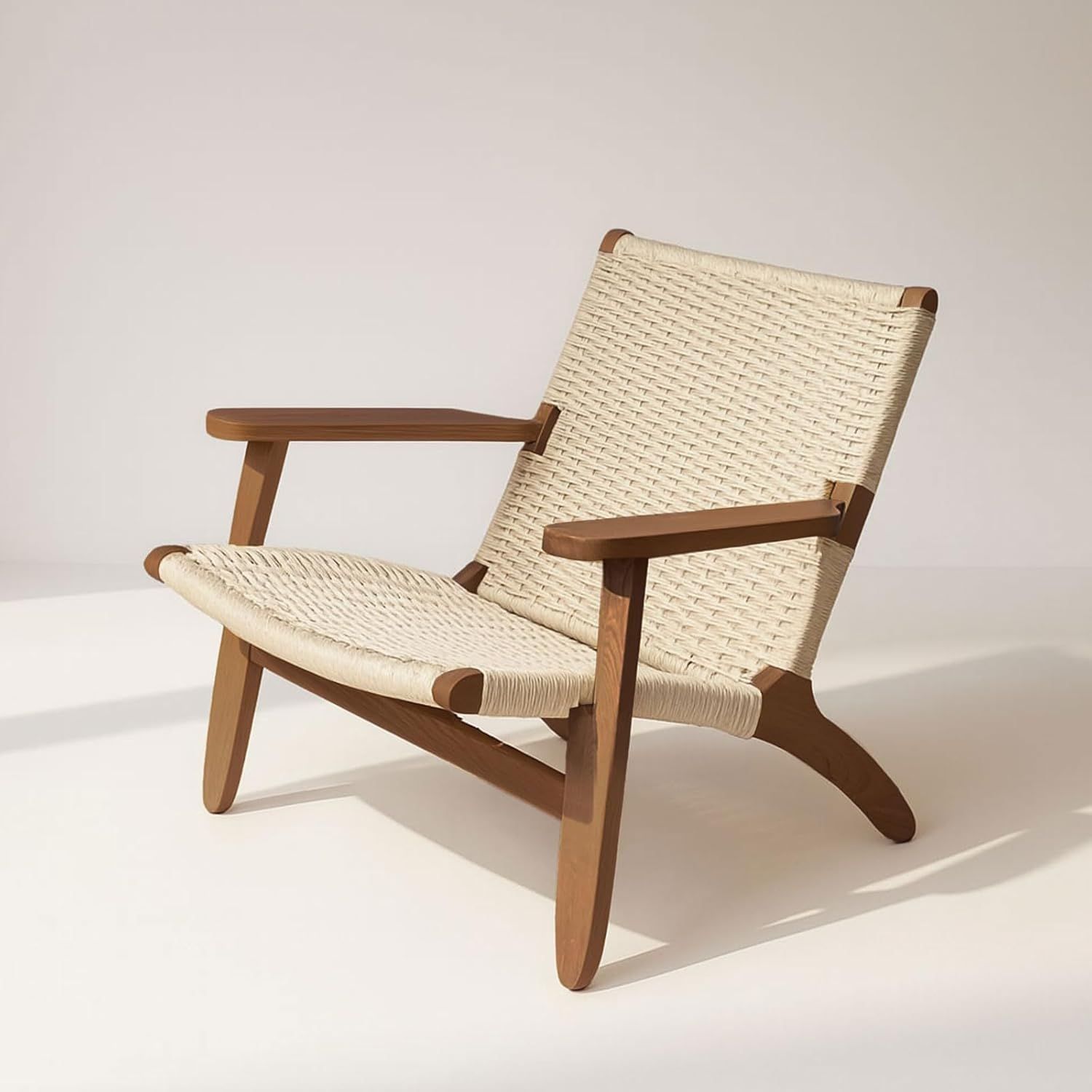 北米FAS級ホワイトアッシュ無垢材ペーパーコード使用 天然木椅子