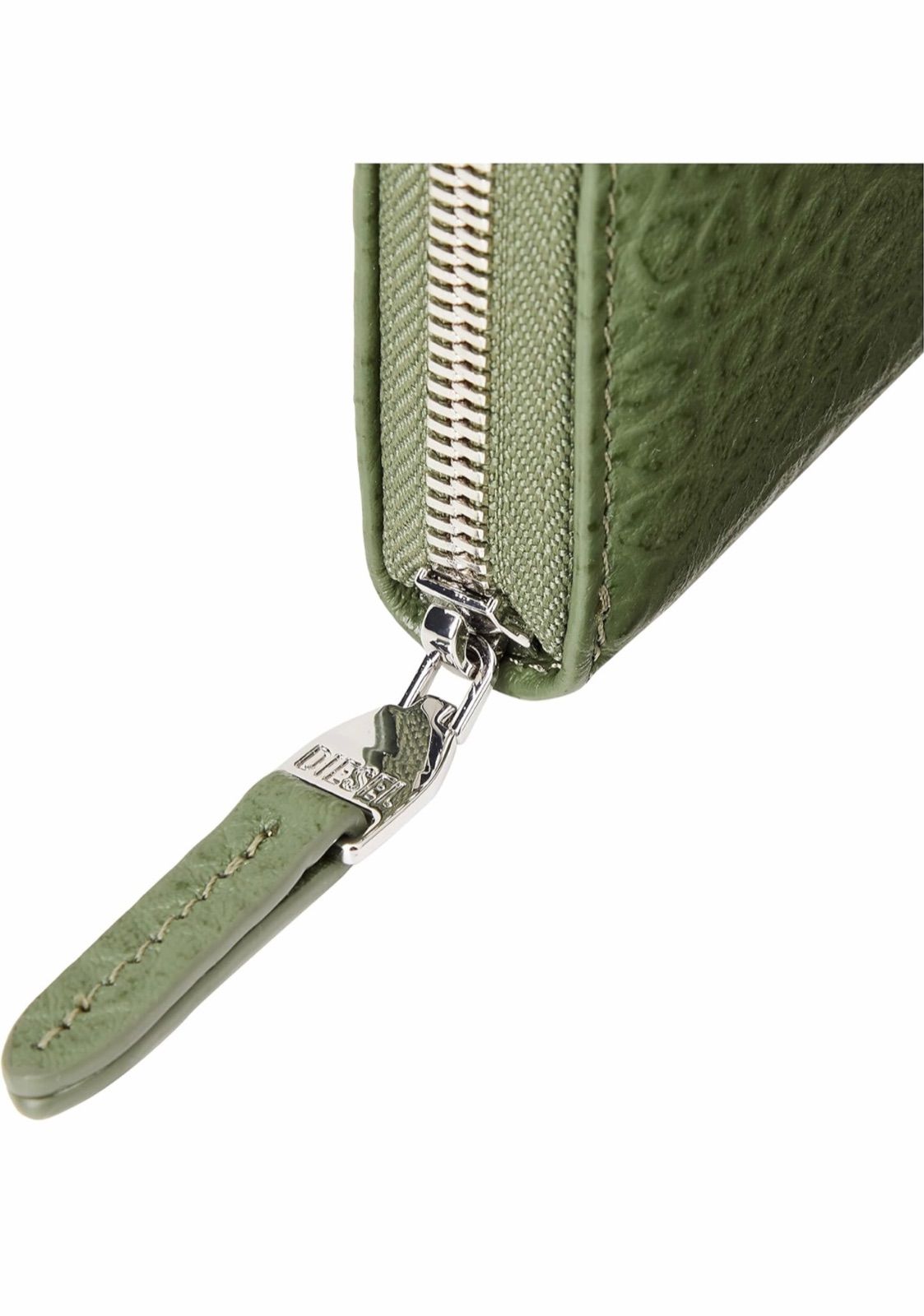 diesel 長財布 カウレザー ラウンドファスナー X08792 P4652 カーキ  