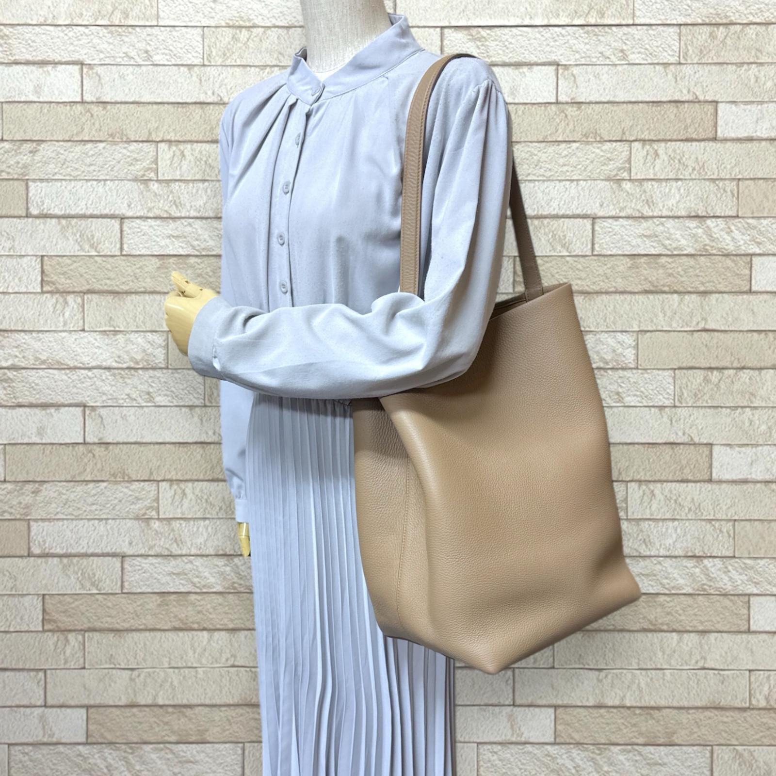 ザ ロウ LARGE N / S PARK TOTE トートバッグ レザー ベージュ 