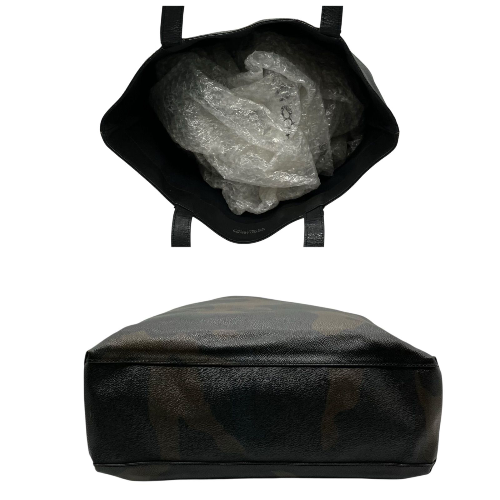 UNITED ARROWS トートバッグ PVC レザー カモフラ ブラック UNITED ARROWS トートバッグ PVC レザー カモフラ ブラック UNITED