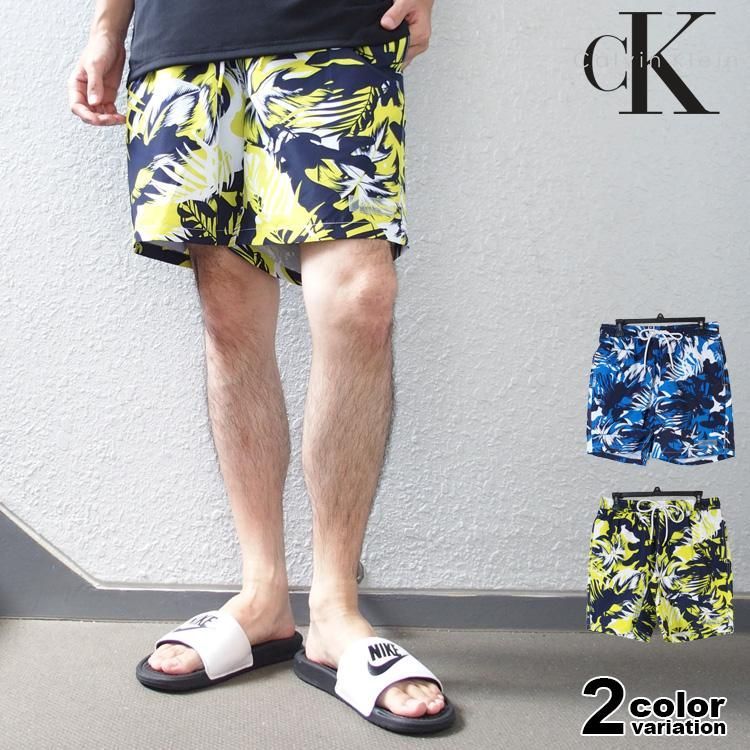 カルバンクライン Calvin Klein ショートパンツ 迷彩柄 総柄 海