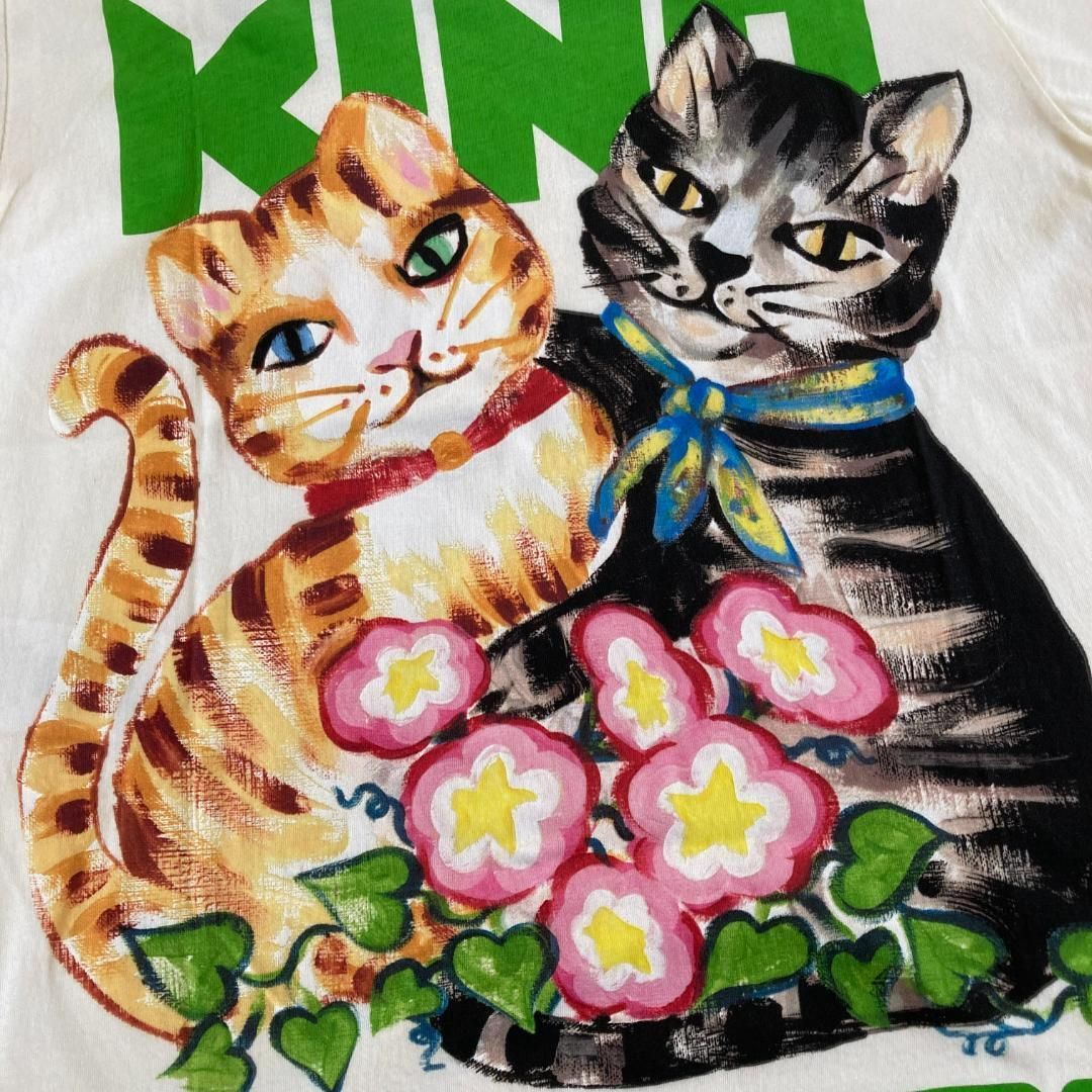 美品 GUCCI グッチ キャット プリント オーバーサイズ Tシャツ XS 