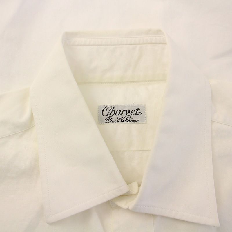 シャルベ Charvet ワイシャツ ドレスシャツ 長袖 フランス製 14 白 