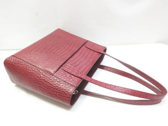 極美品 ロダニア カイマン クロコダイル 本革 コンビ 型押し