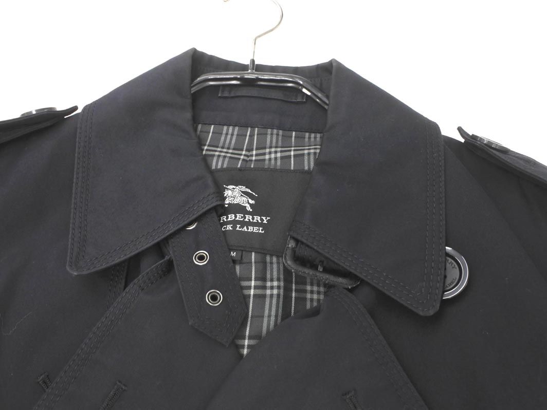 BURBERRY バーバリー ブラックレーベル トレンチ コート sizeM 黒 メンズ