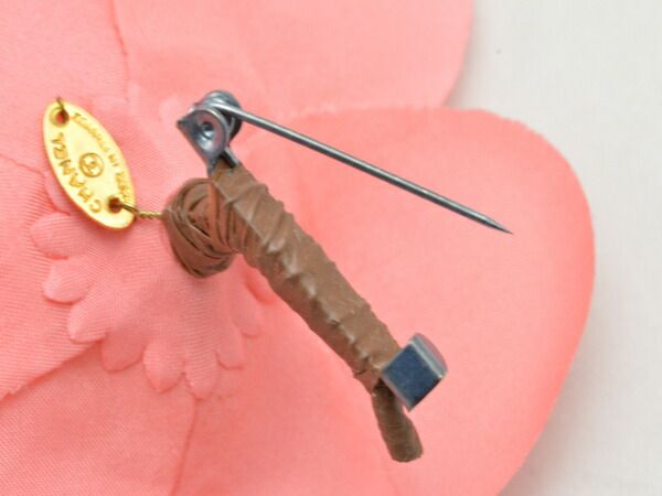 シャネル CHANEL カメリア コサージュファブリック 花 ピンク