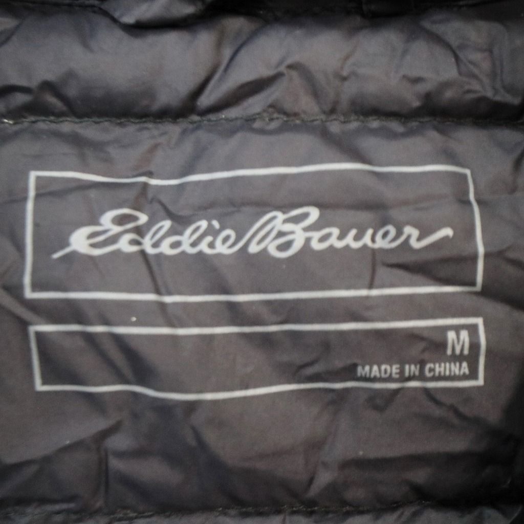 2000年代～ Eddie Bauer エディーバウアー ダウンジャケット アウトドア キャンプ アウター 防寒 ブラック (メンズ M) 中古 古着  O8759