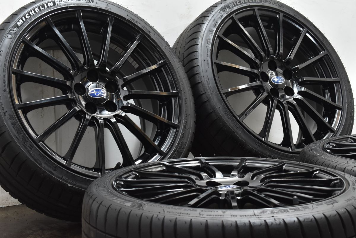 バリ溝 美品】スバル BRZ STI スポーツ 純正 18in 7.5J +48 PCD100 
