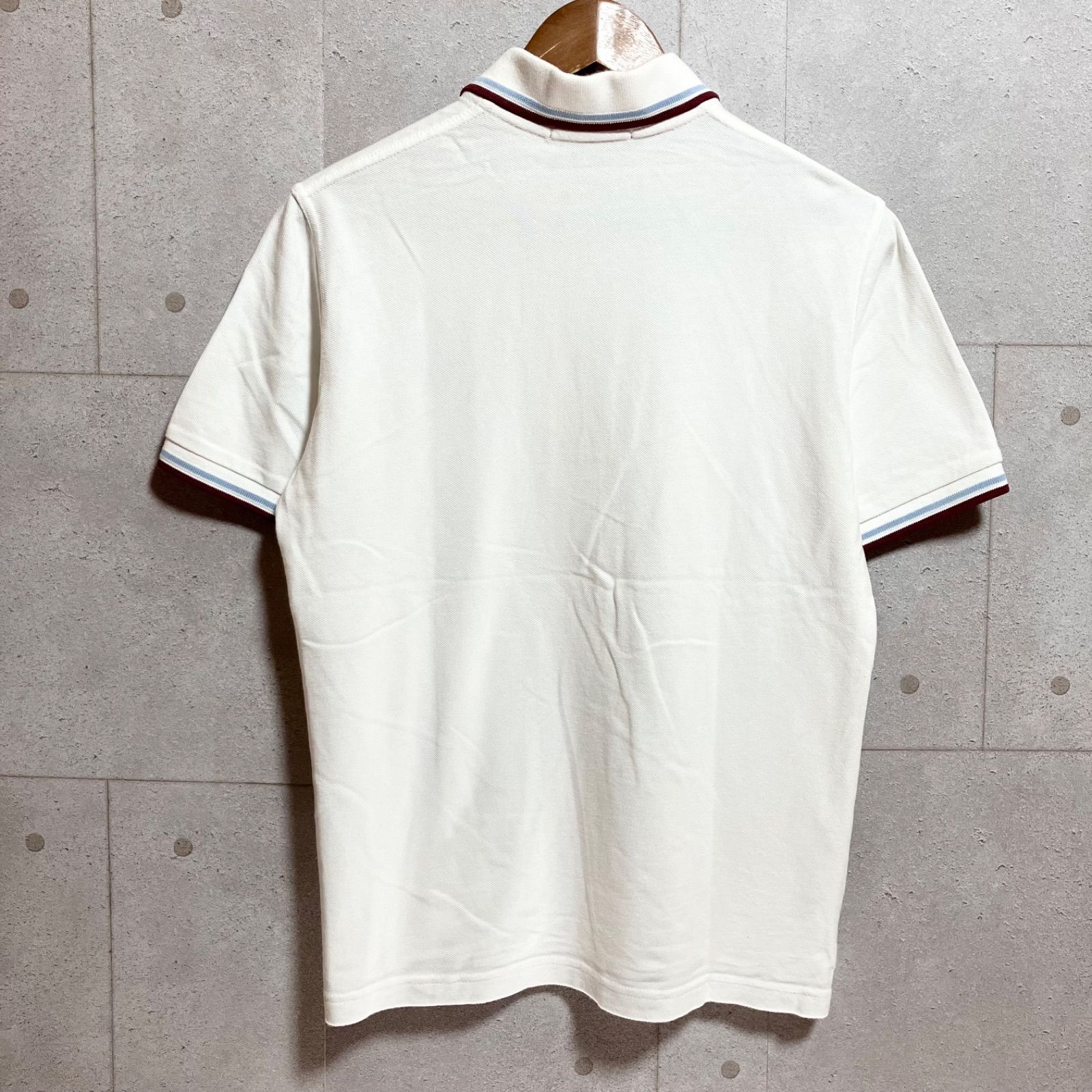 FRED PERRY 半袖ポロシャツ 白 38 イングランド製 新品未使用 イングランド製•美品】 フレッドペリー 半袖 ポロシャツ 38(M