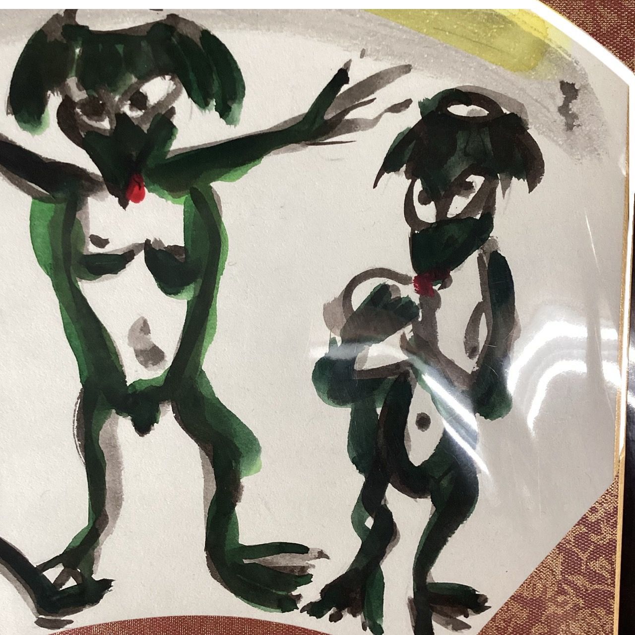 岩崎巴人 かっぱ絵色紙