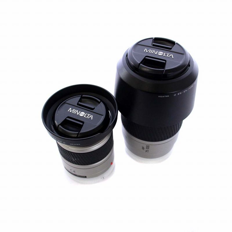 【中古美品】ミノルタ 75-300mm & 28-80mm レンズセット（２本） ミノルタ MINOLTA AF ZOOM 75-300 28-80 カメラレンズ 2点セット 1.5