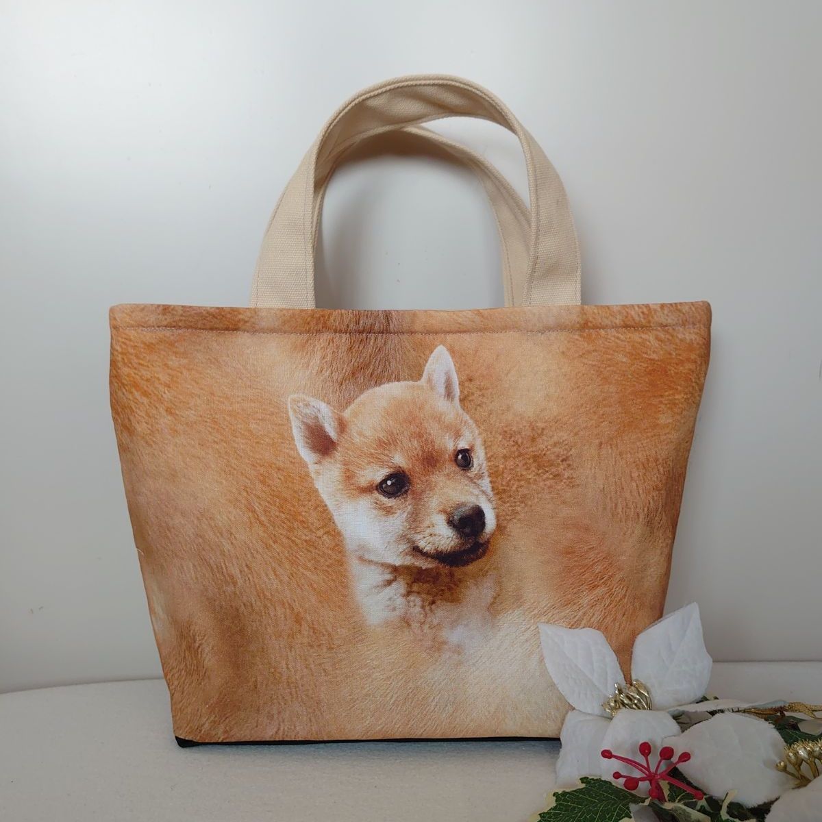 柴犬 わんこ柄 ランチトート ミニトートバッグ ハンドメイド - メルカリ