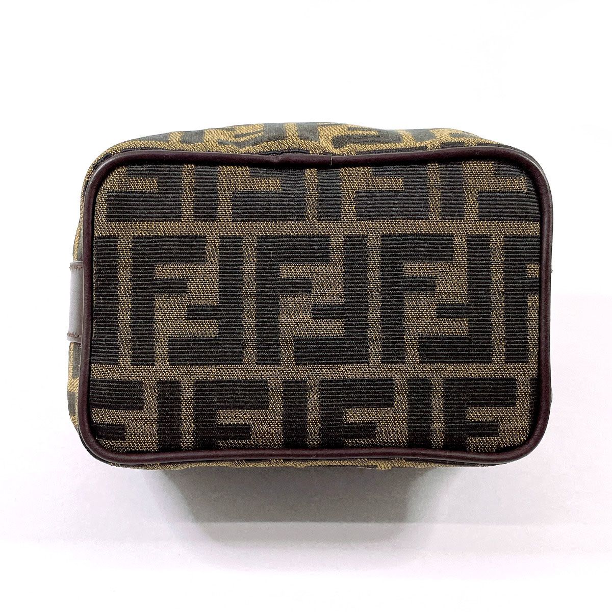 フェンディ ポーチ バニティバッグ ズッカ ブラウン FENDI ズッカ