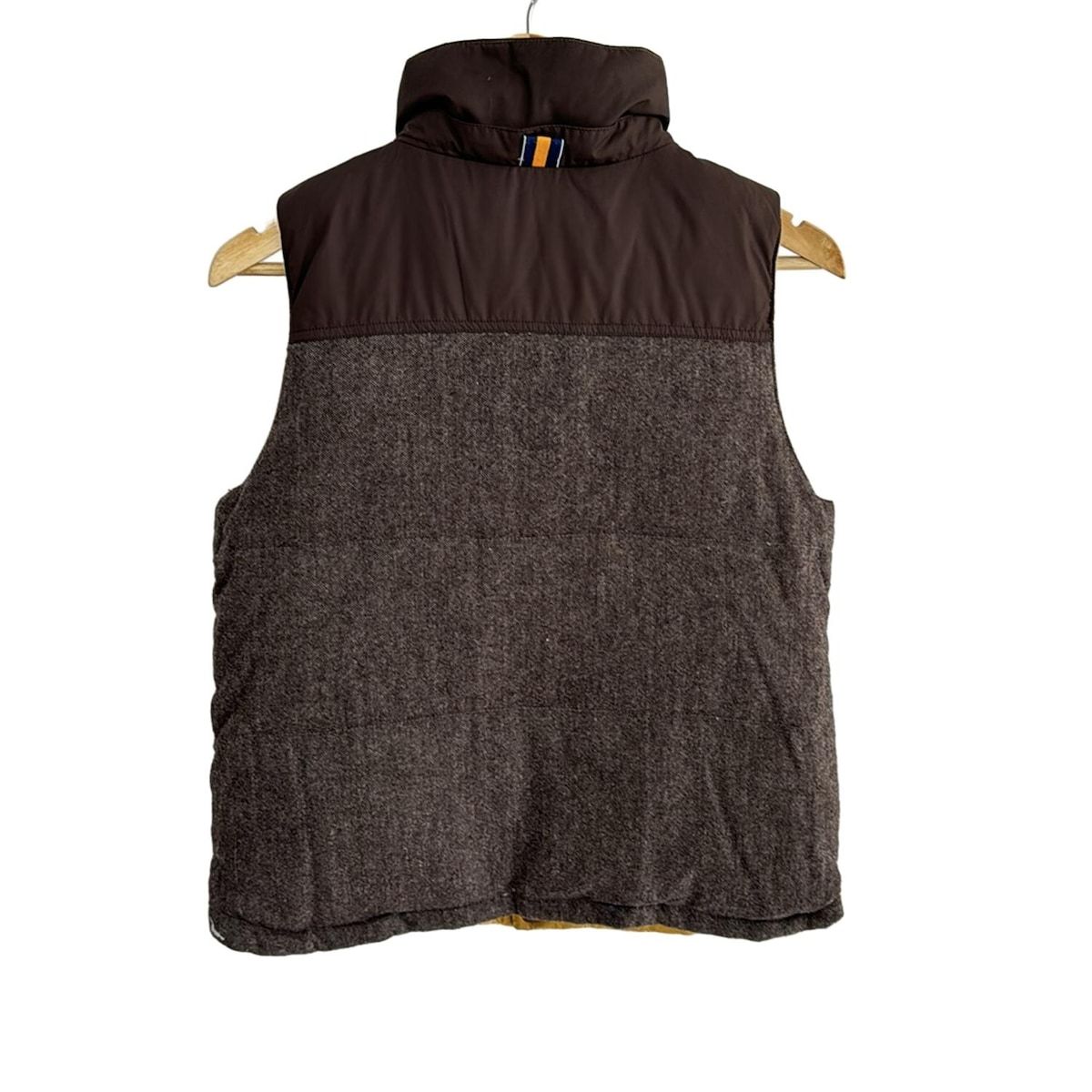 トミーヒルフィガー ダウンベスト サイズL レディース - ダークブラウン×ダークイエロー×ライトブラウン リバーシブル 冬