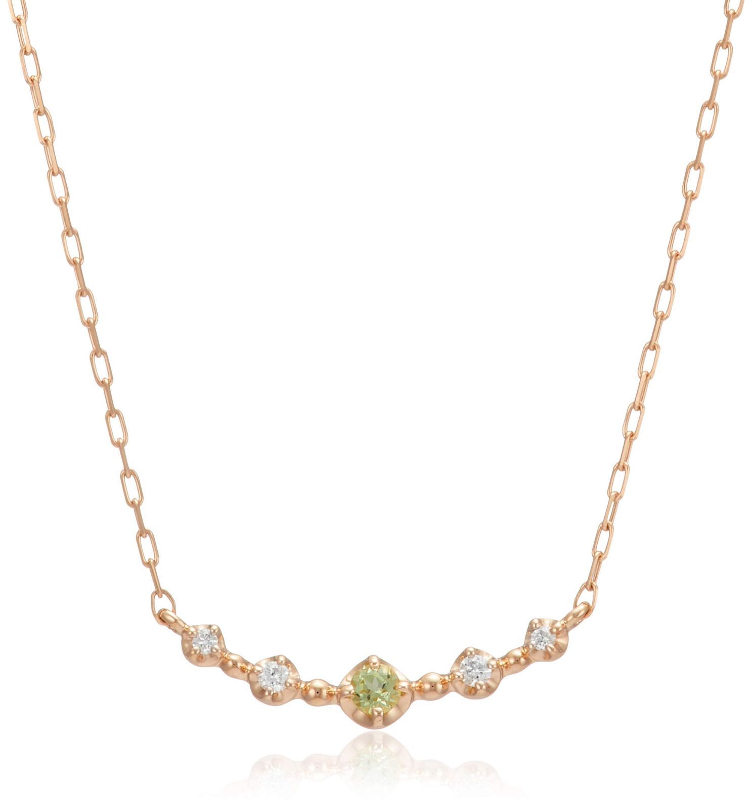 人気商品 ネックレス 11172-612-3108-00-00 8月誕生石 K10ピンクゴールド 4℃ レディース ヨンドシー