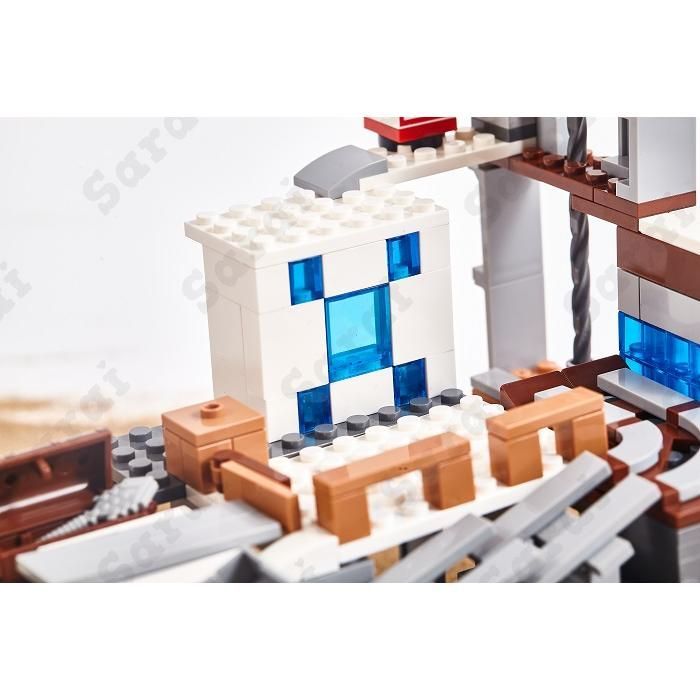 レゴ LEGO マインクラフト マイクラ 風 レゴブロック ブロック 互換 山の洞窟 トロッコ セット ミニフィグ フィギュア 村 tnt ブロック玩具  おもちゃ 誕プレ 孫 - メルカリ