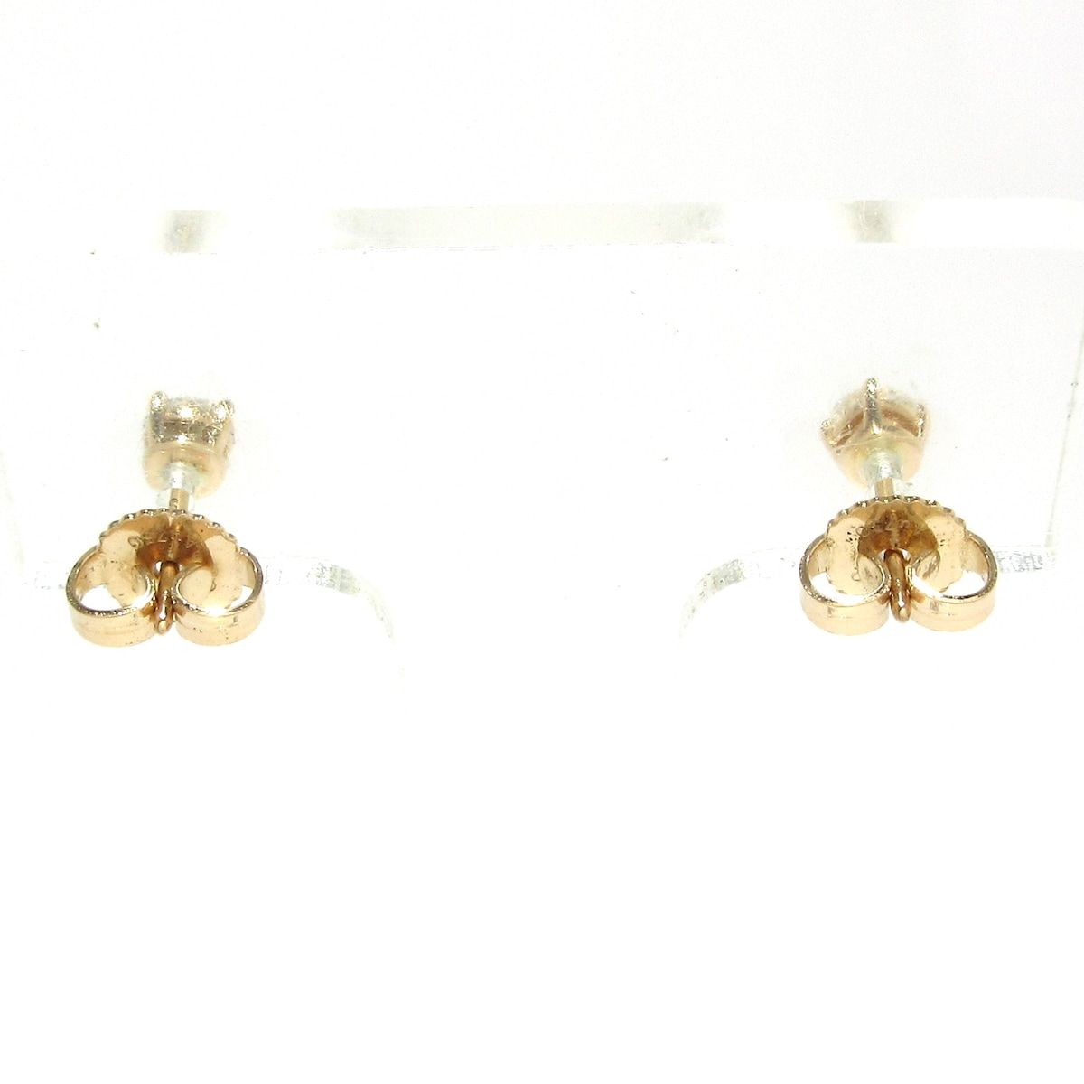 TIFFANY-Co. ティファニー ピアス ソリティア K18PG×ダイヤモンド 総2Pダイヤ 片側1Pダイヤ WWW_SHINETEETH_COM