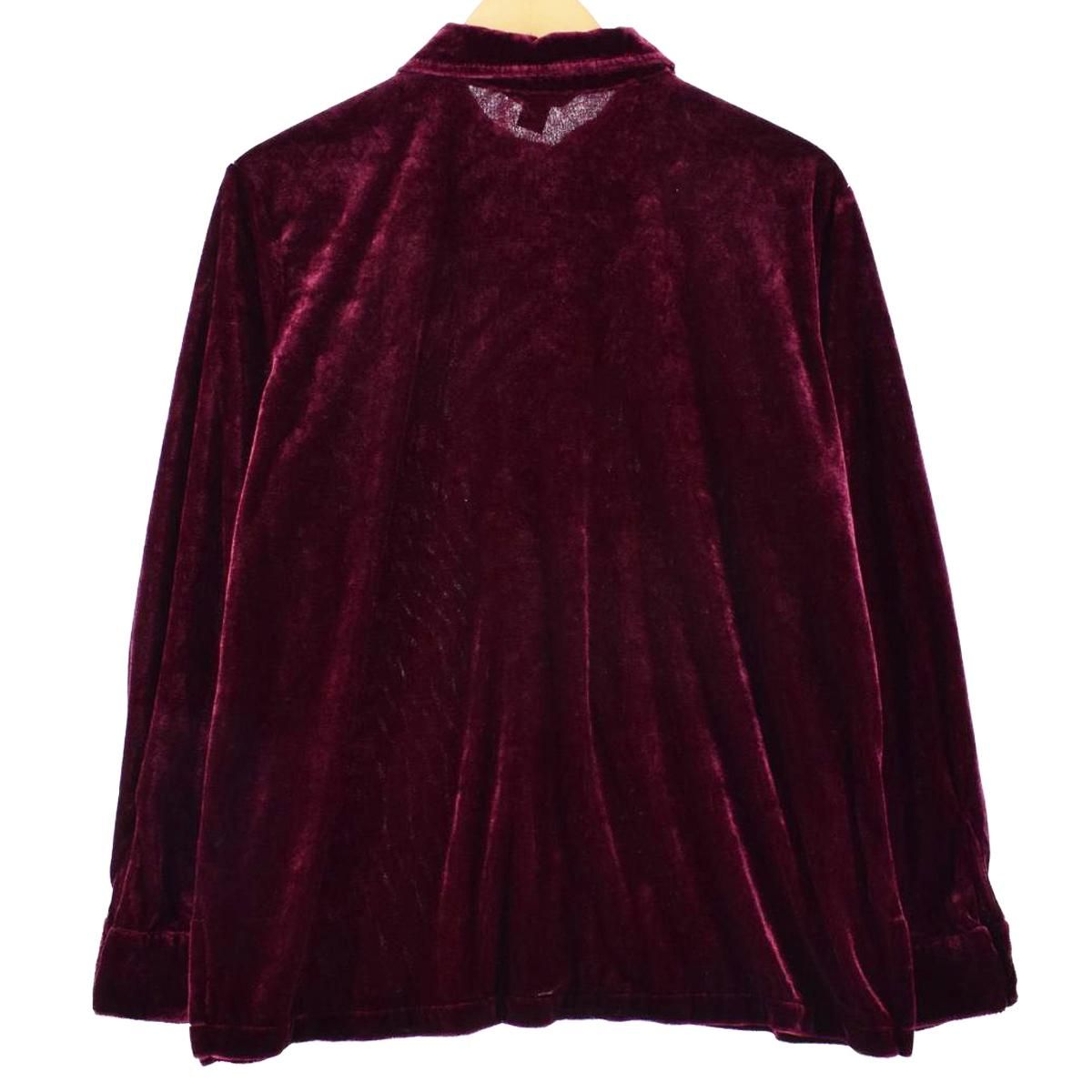 WHITE STAG 長袖ベロアシャツ 古着 古着 White Stag 長袖 ベロアシャツ レディースM /eaa296380 【中古