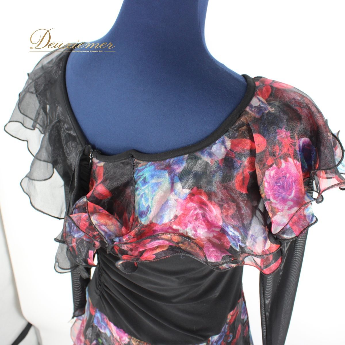 美品 社交ダンス衣装】ワンピース ドレス leirena レイリーナ 黒