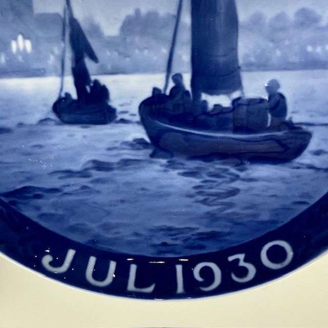 ロイヤルコペンハーゲン イヤープレート 1930年 漁船 ロイヤルコペンハーゲン イヤープレート 1930年「Fishing Boats