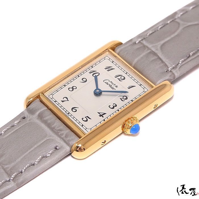 【仕上済/OH済】カルティエ マストタンク LM 極美品 アラビア ヴィンテージ QZ メンズ レディース Cartier 時計 腕時計  中古【送料無料】