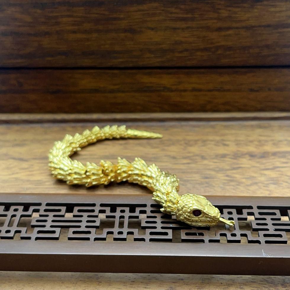 蛇 十二支蛇 招財 家 事務室 車上茶台 銅製品 装飾品 工芸品