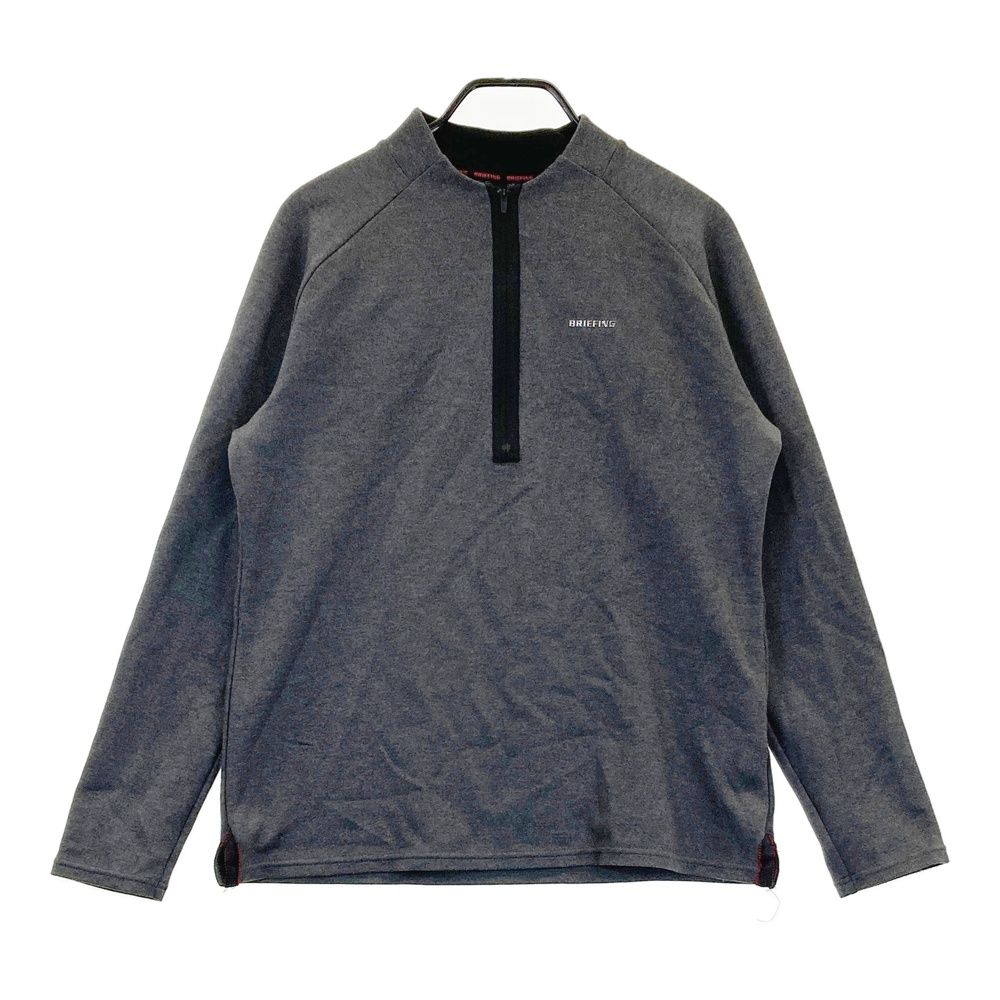 BRIEFING ハーフジップ グレー Lサイズ