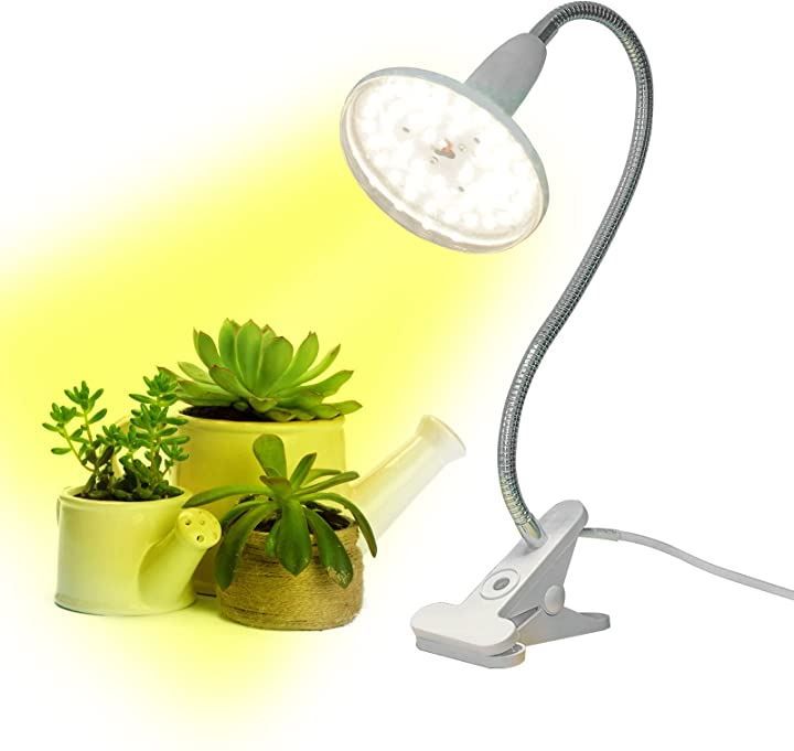 LUMINSHONOR 植物育成ライト 植物育成用ledライト 20W E26電球水耕栽培ライトクリップ付き 多肉植物育成( ホワイト)