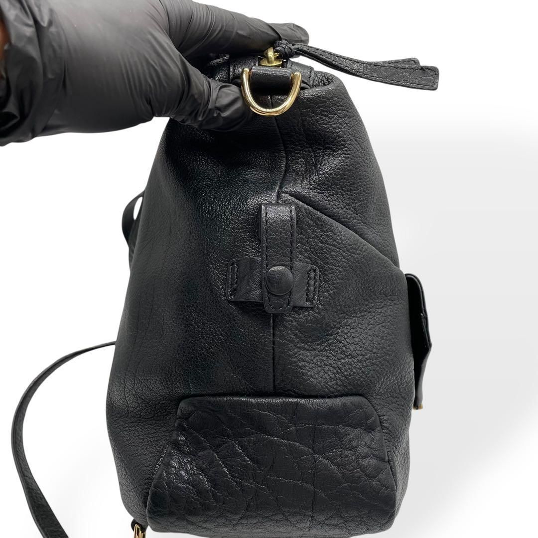 極美品　SAZABY　3way リュックサック　ショルダーバッグ　レザー　黒 極美品 SAZABY 3way リュックサック ショルダーバッグ レザー 黒