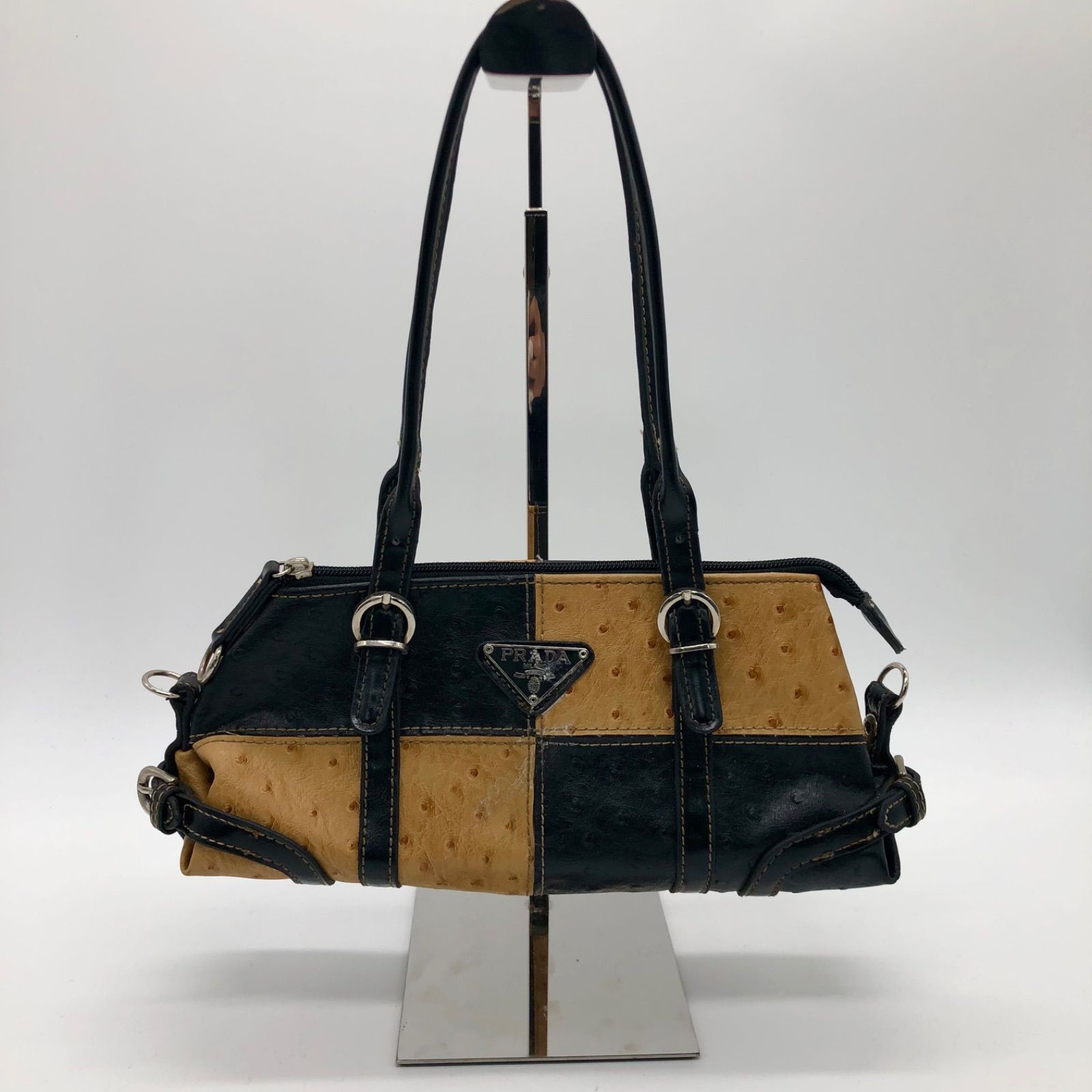 PRADA プラダ ハンドバック レザーバック バイカラーバック PRADA プラダ ハンドバック レザーバック バイカラーバック