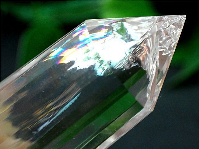 高透明度天然レインボーハーキマーダイヤモンド多面体水晶六角柱 B82B2|130B07B