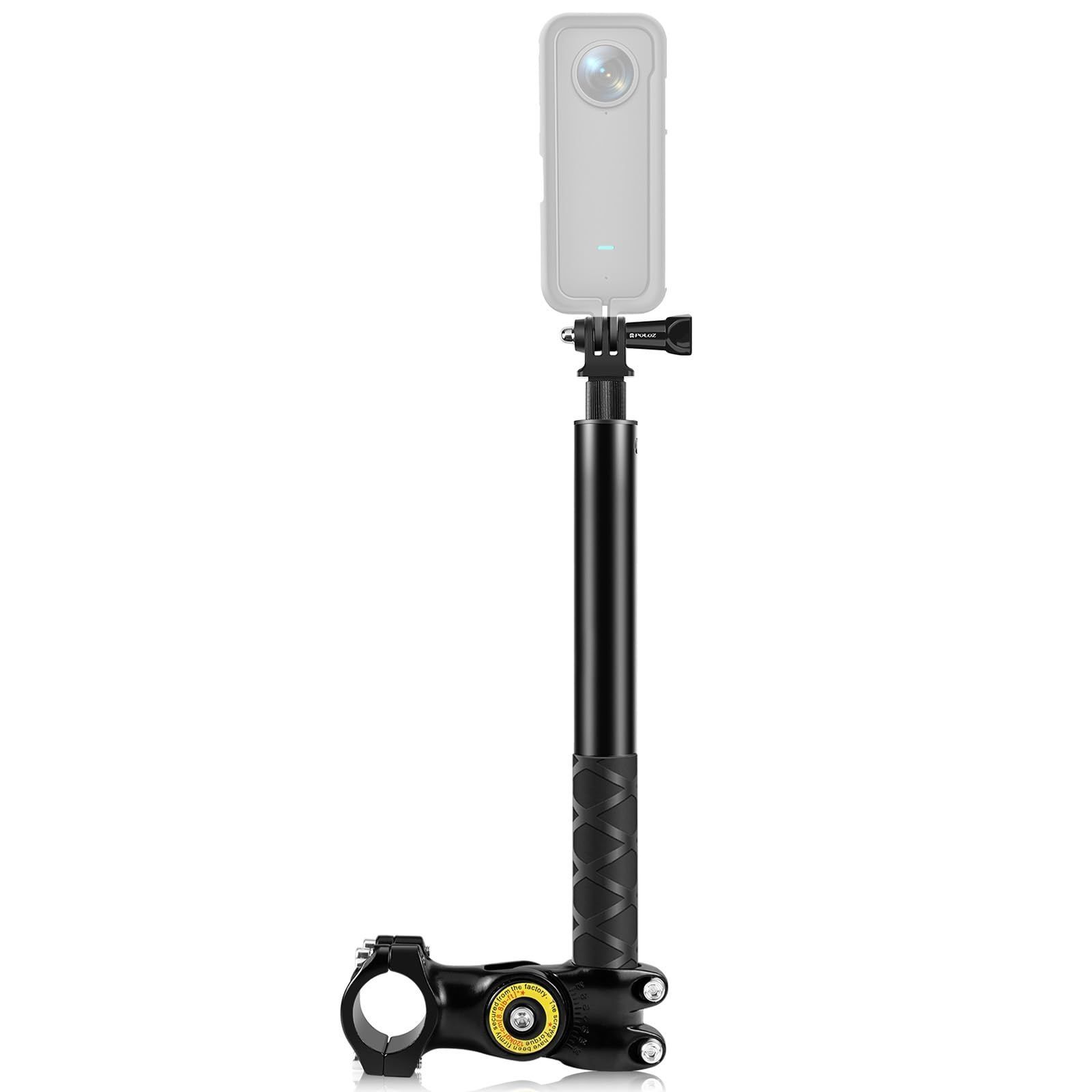 クランプ台紙、GoPro/Insta360 X/ONE/EVO/DJIおよび他のスポーツのカメラのため29mm-32mmハンドルバーに取り付け可能 PULUZサイクリングビデオ撮影用ハンドルバー自撮り棒、オートバイの自転車のため