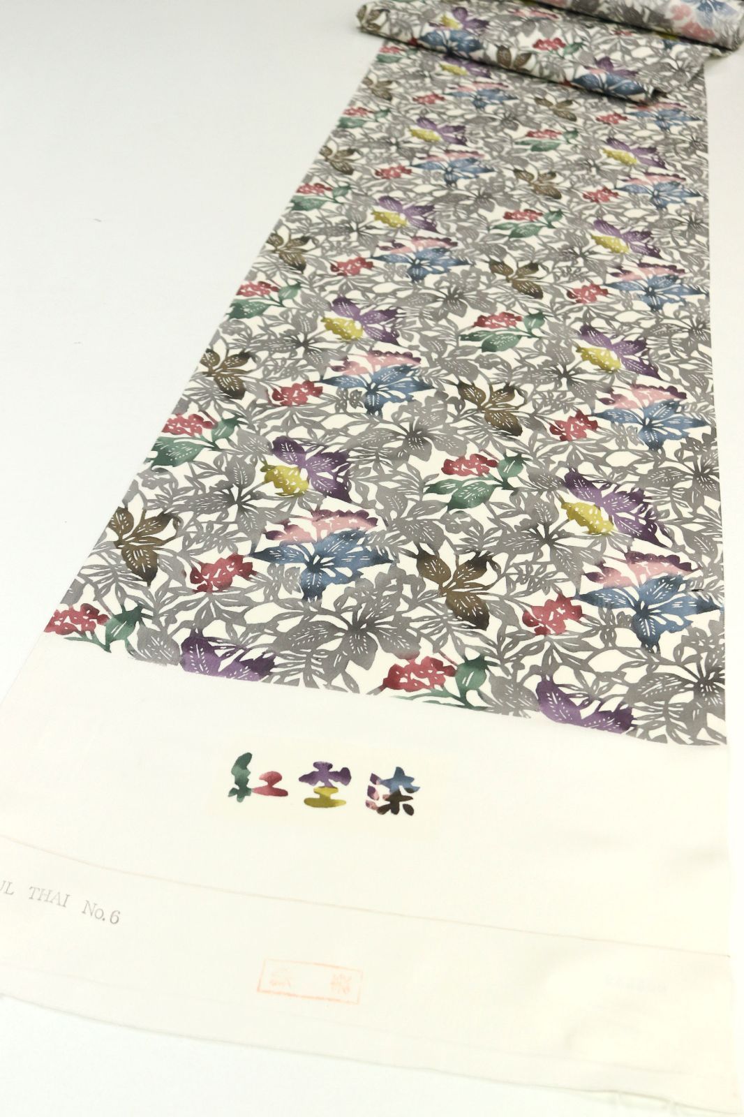 ona4534 CHUL THAI No.6 ブランドシルク 江戸紅型 九寸 名古屋帯 2~3週間で発送