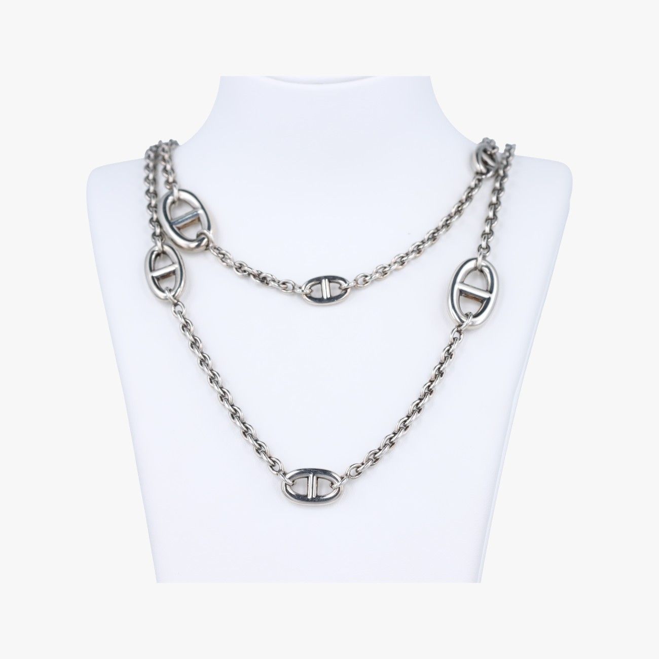 HERMES シルバー ロック型ペンダント ネックレス　AG925 HERMES シルバー ロック型ペンダント ネックレス AG925 HERMES