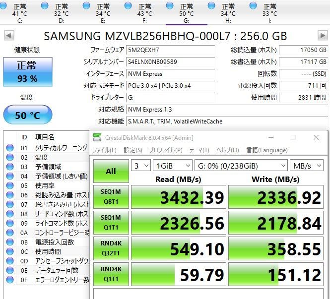 SAMSUNG M.2 / NVMe / SSD 2280 256GB | MZVLB256HBHQ-000L7 | samsung【392】 -  メルカリ