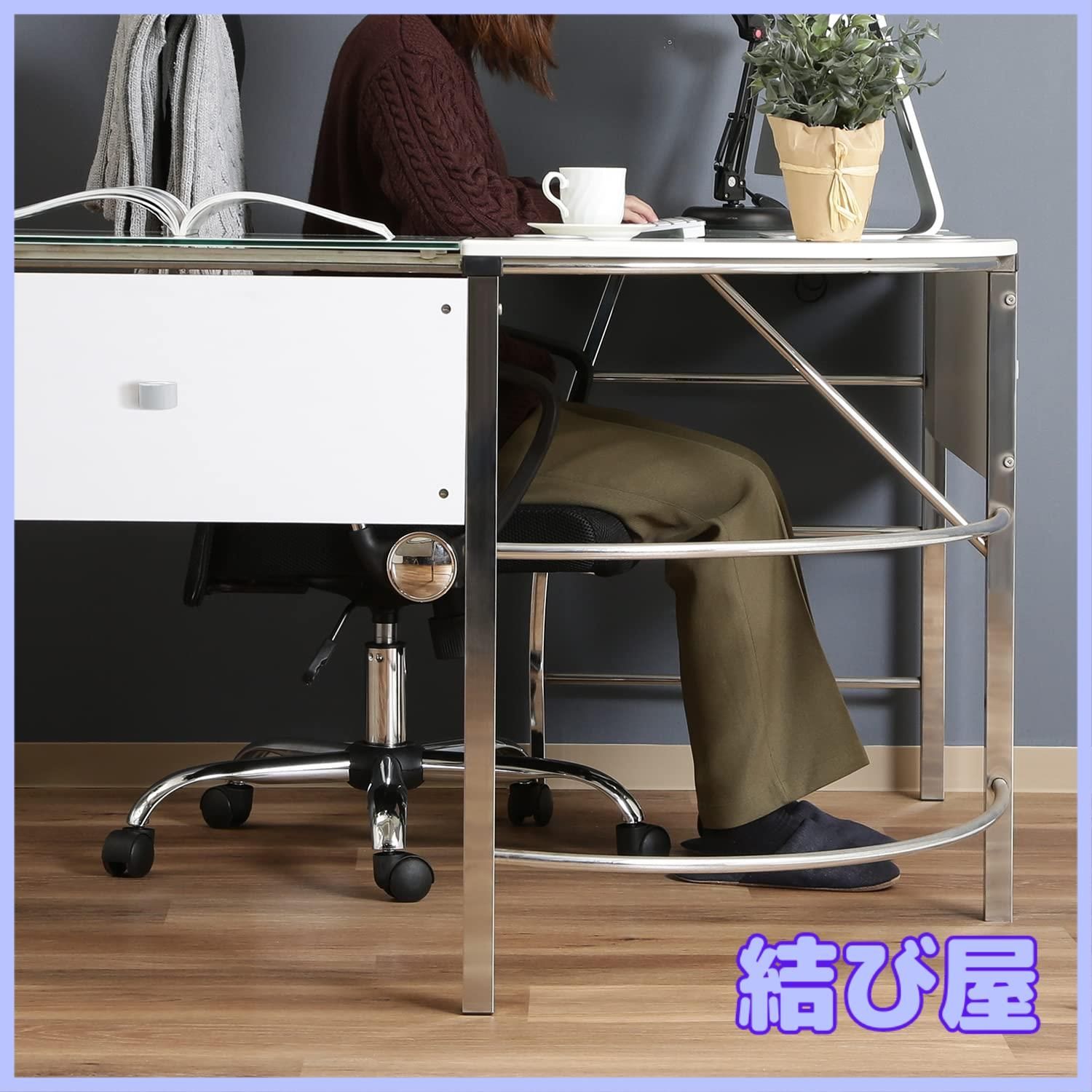 特価】不二貿易 パソコンデスク PCデスク L字型 幅156×奥行156×高さ