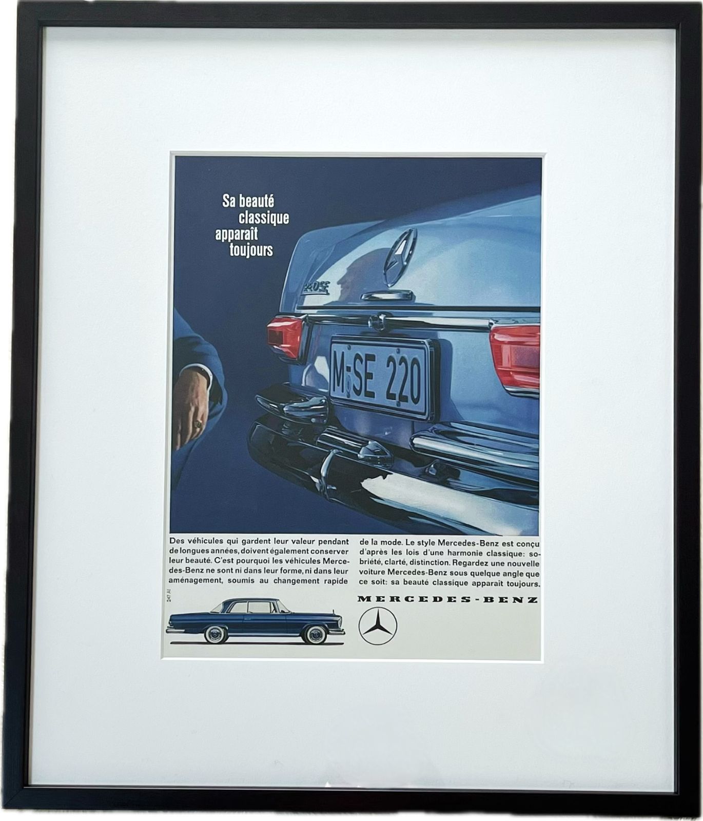 1962 広告＞ Mercedes Benz メルセデス ベンツ ポスター ヴィンテージ