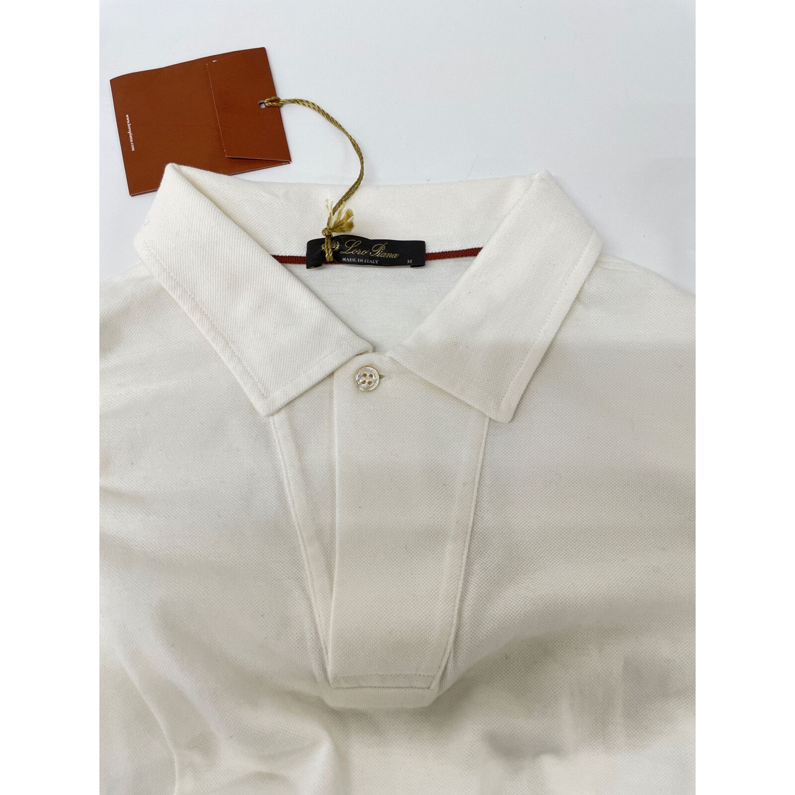 Loro Piana ロロピアーナ ﾎﾜｲﾄ 長袖ﾎﾟﾛｼｬﾂ MAA9355 M