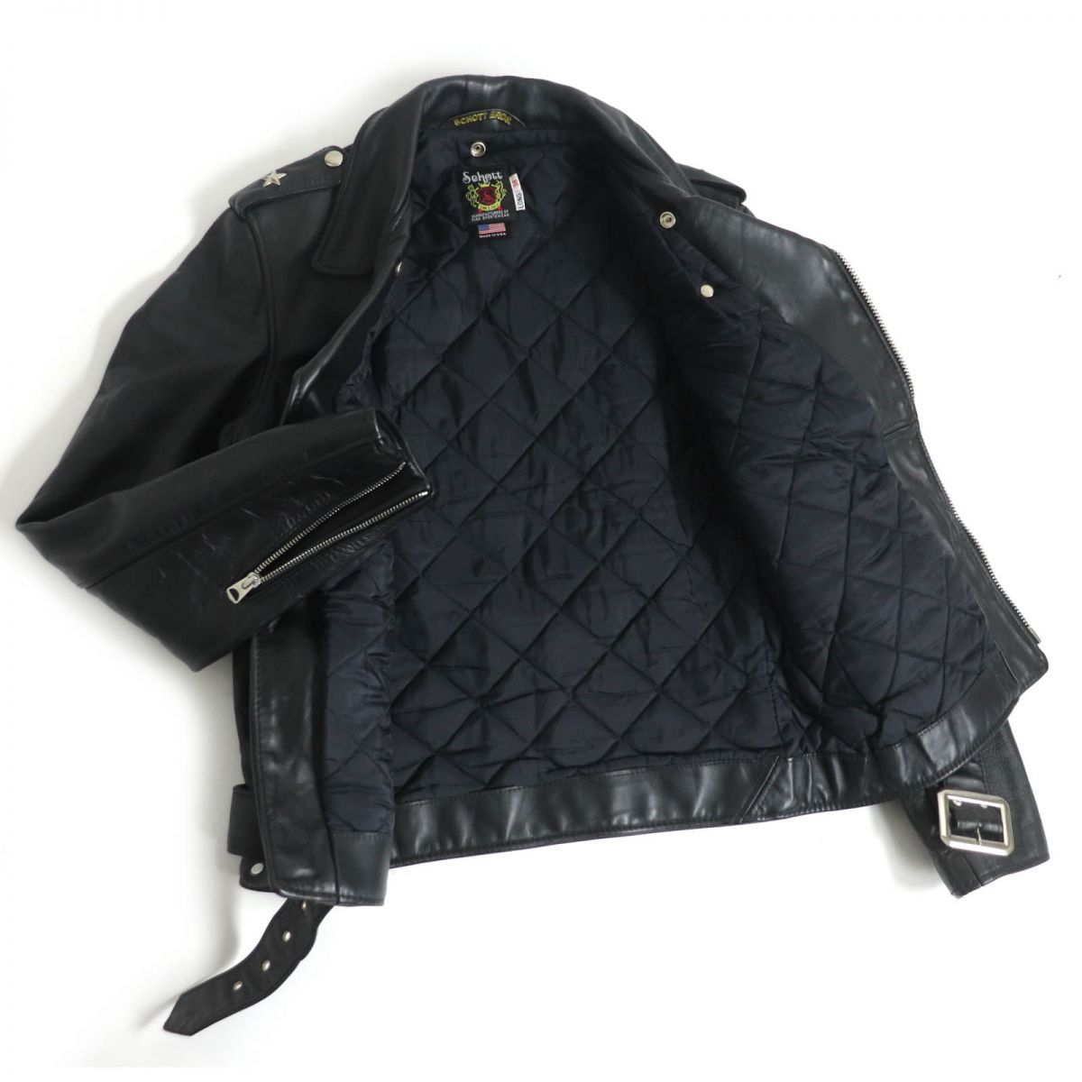 【マクラ様】ショット　ワンスター　ミッキー 美品□Schott/ショット 613UST ミッキーマウスプリント ONESTAR TALL