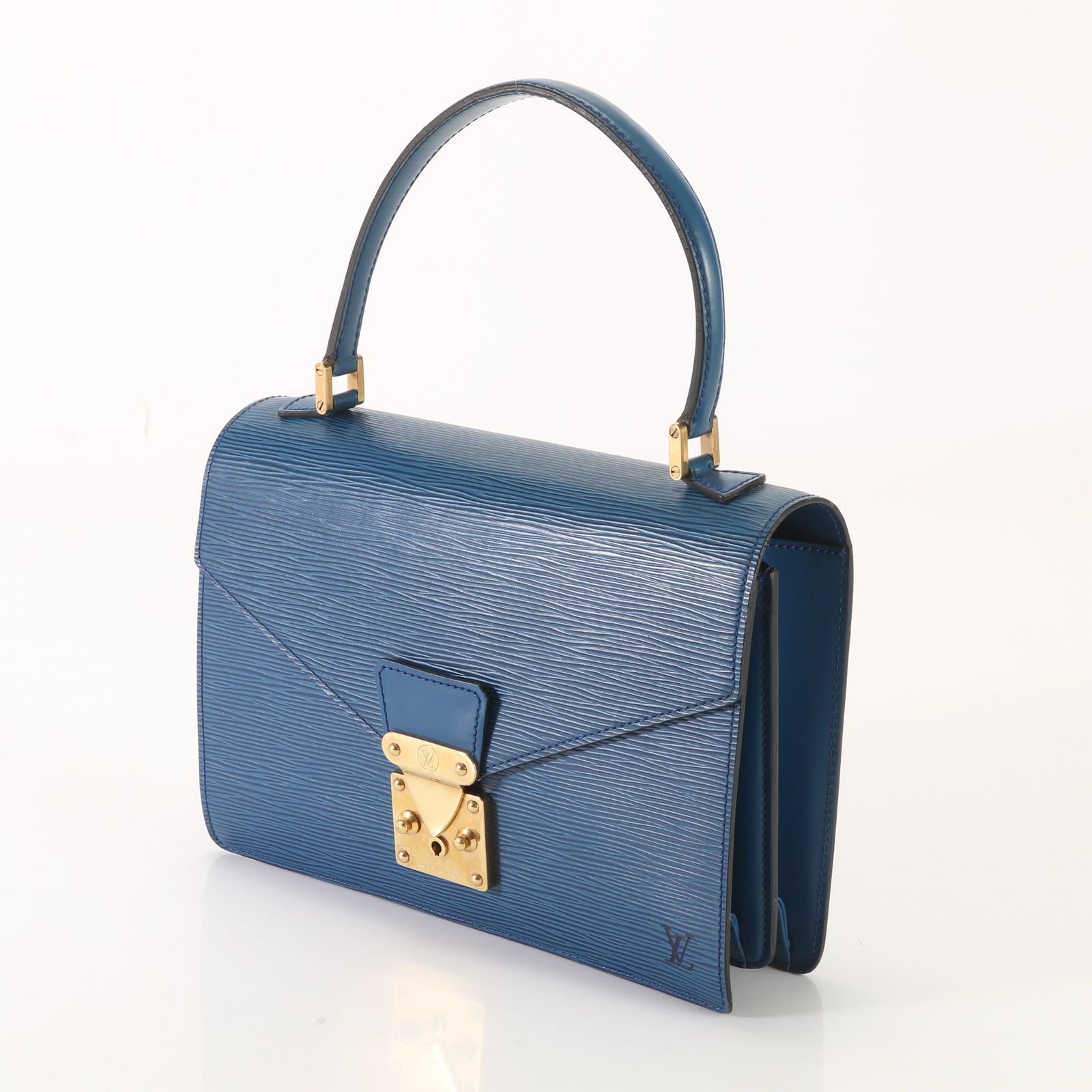 LOUIS VUITTON エピ コンコルド ハンドバッグ 青